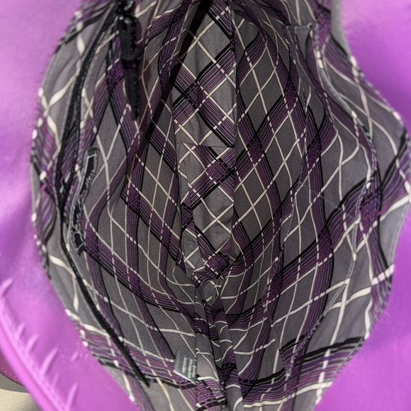Vera Bradley Women’s Tote Bag – Purple Nylon with Patent Leather Trim - Picture 9 of 13